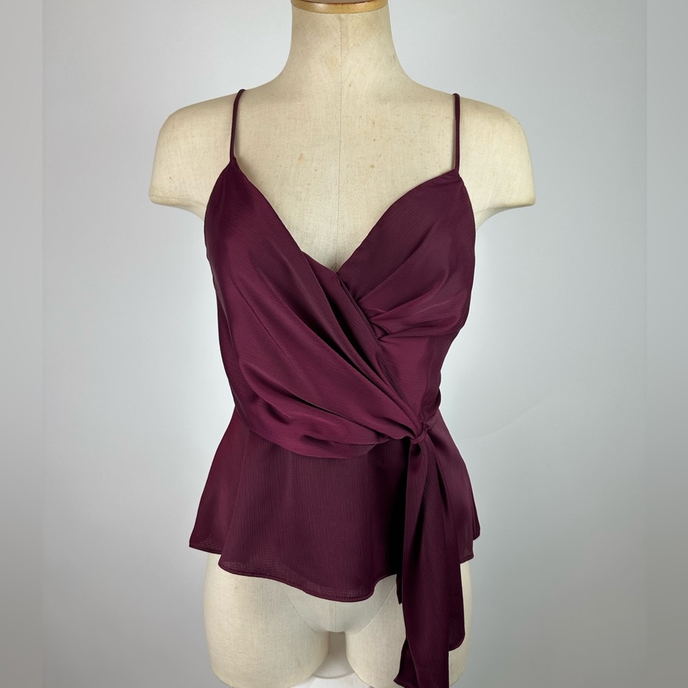 ASTR TWIST KNOT BURGUNDY TOP